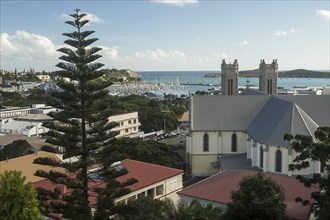 View across the harbour and Saint-Joseph Cathedral