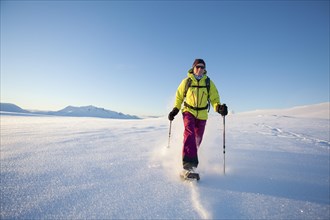 Snowshoe walker on Rodtinden