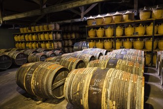 Hennessy ageing warehouse where the eaux-de-vie is stored in oak barrels to mature before blending