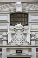 Art Nouveau facade of the house Eliza iela 10b or Elizabeth Street 10b