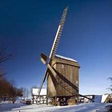 Historic Bock windmill at Muhlenhof Museum