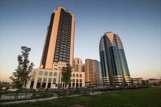Modern skyscrapers in downtown Grozny