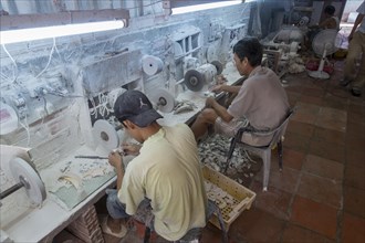 Factory for the manufacture of jewelery and decoration from shells and partially protected species of coral