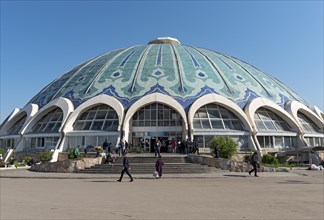 Green-domed building of Chorsu Bazaar