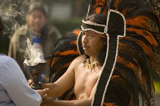 Conchero shaman in Chapultepec Park
