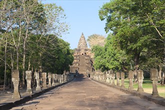 Processional way leading to the Khmer temple of Prasat Hin Phanom Rung