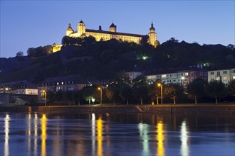 View across the Main river to the Marienberg Fortress