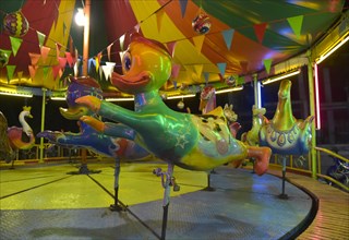 A colourful children's carousel