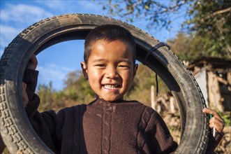 Smiling boy from the Lahu people