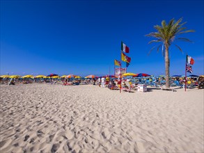 The lively beach of the resort of San Vito lo Capo