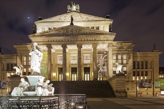 Schauspielhaus Berlin Concert Hall on Gendarmenmarkt and Schiller statue