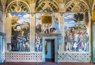 Frescoes in homage to the Gonzaga dynasty by Andrea Mantegna