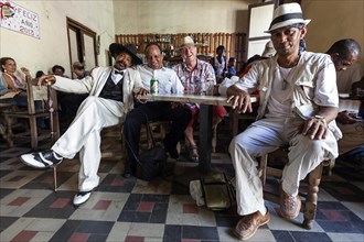 Group of men in a Casa de la Trova