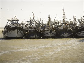 Fishing boats in the port of Essaouira
