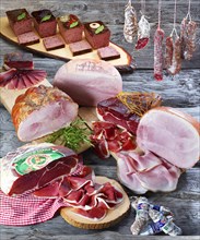 Selection of different ham