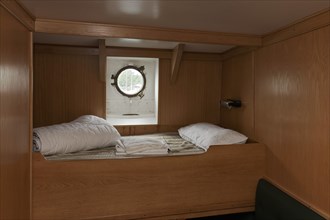 Cabin with bed on four-mast barque Passat