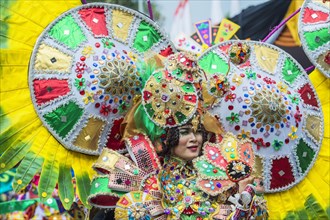 Elaborate costume at the Jember Fashion Festival