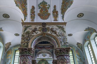 Detail of the central Bima of the synagogue in Lancut formerly Landshut