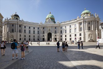 Tourists in front of the Hofburg Palace