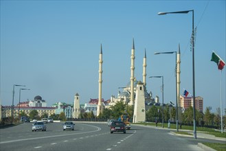Highway and Akhmad Kadyrov Mosque