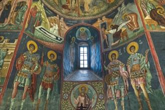 Wall frescoes in the Church of the Exaltation of the Cross