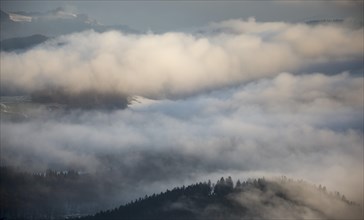 Clouds on the ridge of the Sauerland
