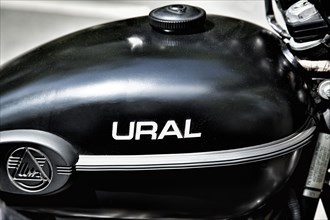 Logo of a Ural on the petrol tank