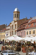 Street cafes at the market place