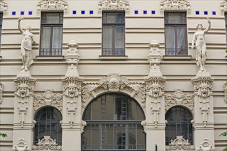 Art Nouveau facade of the house Alberta iela 2a or Albert Street 2a