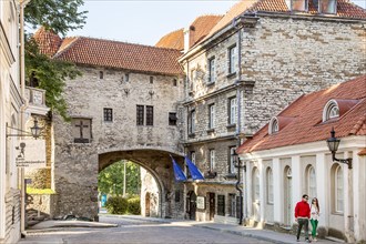 Large Strand tor gate with city walls and the Estonian Maritime Museum