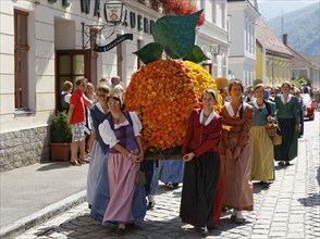 Procession for the Marillenfest apricot festival