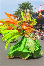 Elaborate costume at the Jember Fashion Festival