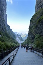 View from Heaven's Gate to the long staircase