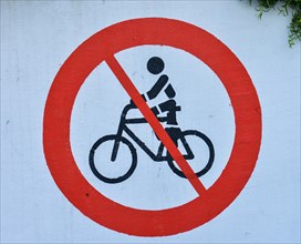 Banning sign
