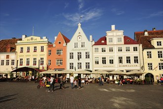 Town Hall square with picturesque houses