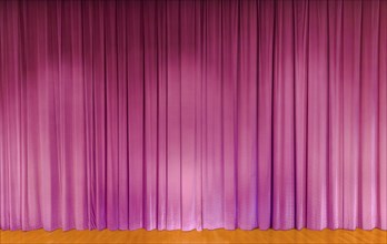 A curtain in purple