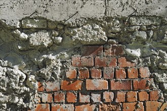 Concrete and brick wall