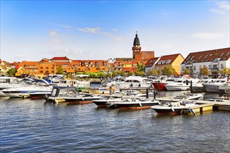 Boats in the city harbour