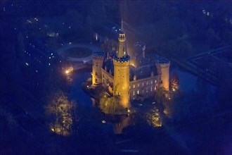 Aerial view of Moyland moated castle