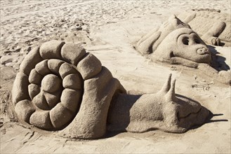 Sculptures made from sand