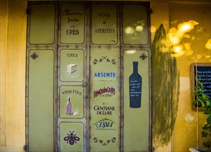 Door of a liquor store