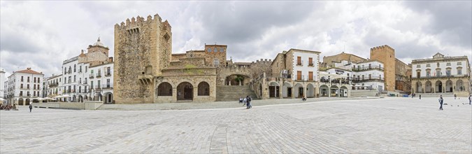 Plaza Mayor with Torre de Bujaco