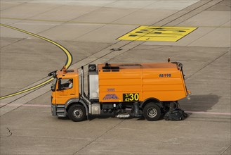 Sweeper in action on the runway