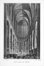 Historic engraving depicting Cologne Cathedral