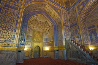 Interior decorated in gold