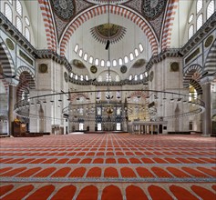Prayer rugs at the Süleymaniye Mosque