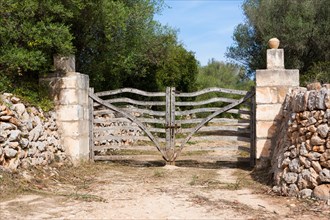 Old gate leading to a farm