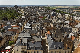View of the historic district as seen from the southern tower of the westwork of Laon Cathedral