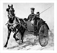 Kaiser Wilhelm II in a horse-drawn carriage