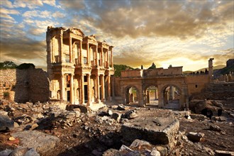 The library of Celsus at sunrise